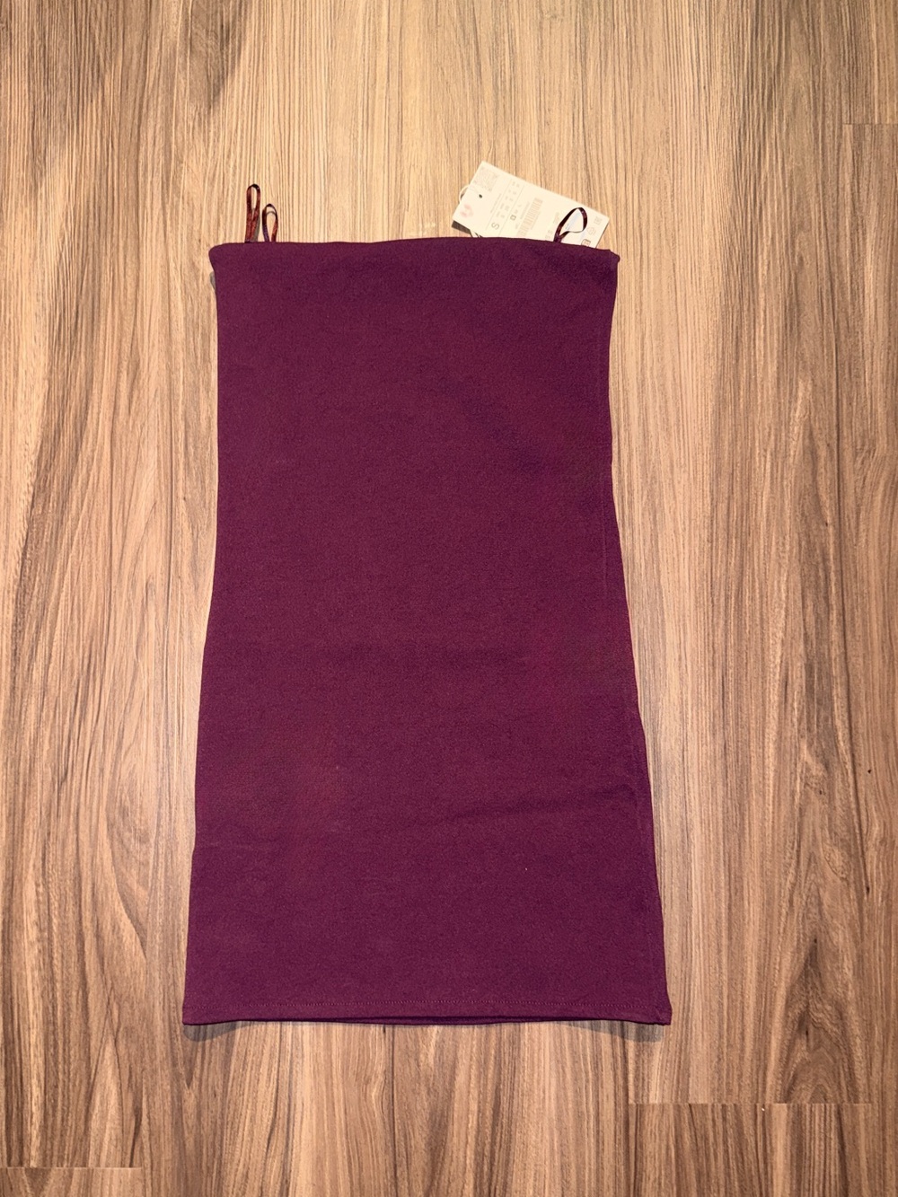 Zara purple plum tube strapless mini dress